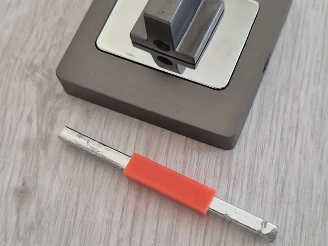 Bathroom escutcheon thumbturn spindle (rectangle with hole)