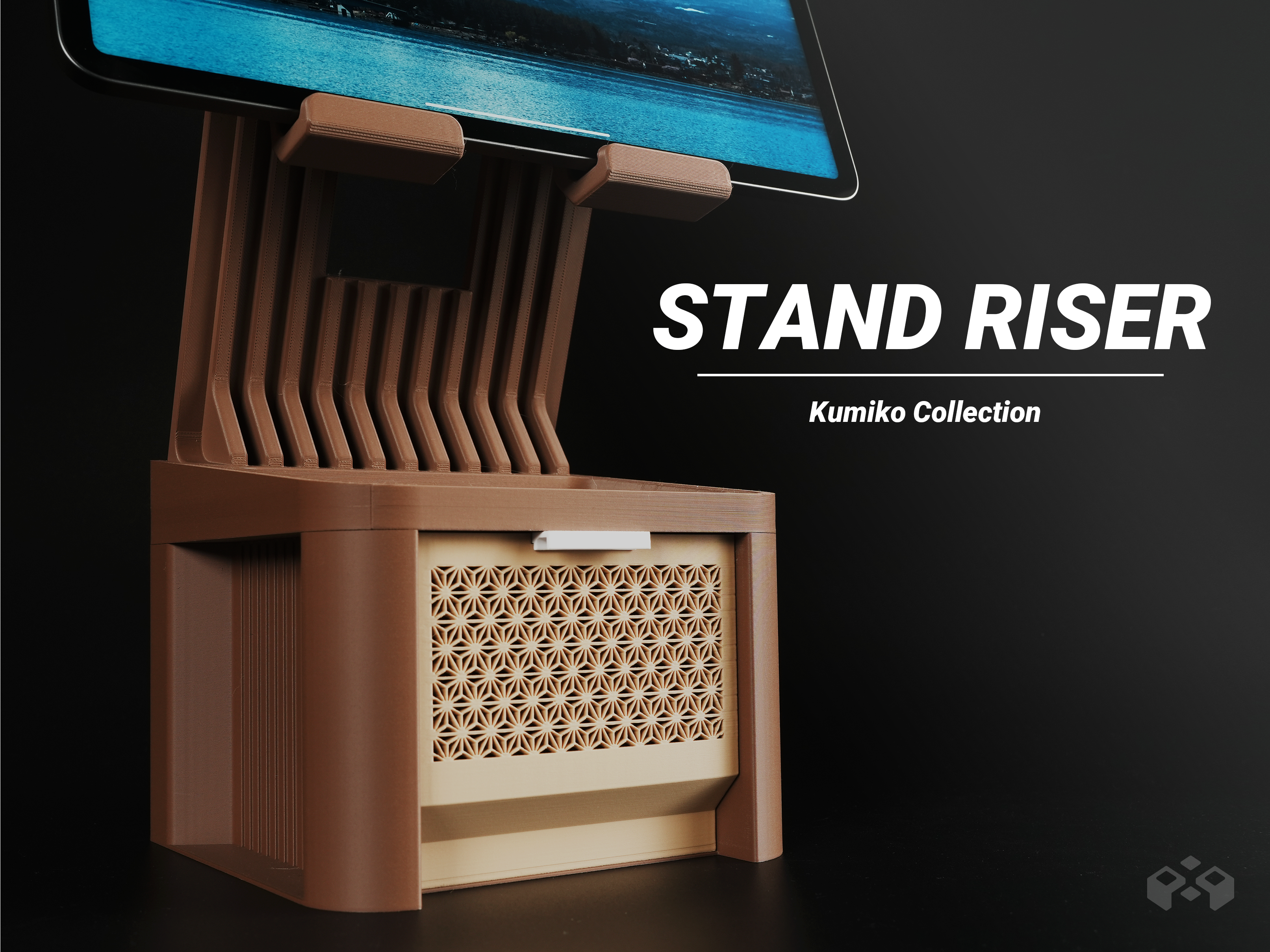 Kumiko Drawer Riser for iPad/ Tablet Stand