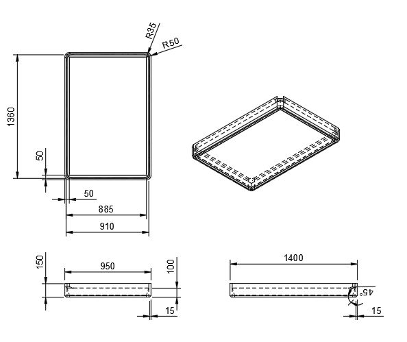 Rectangular Bonsai Water Tray — thumbnail 3