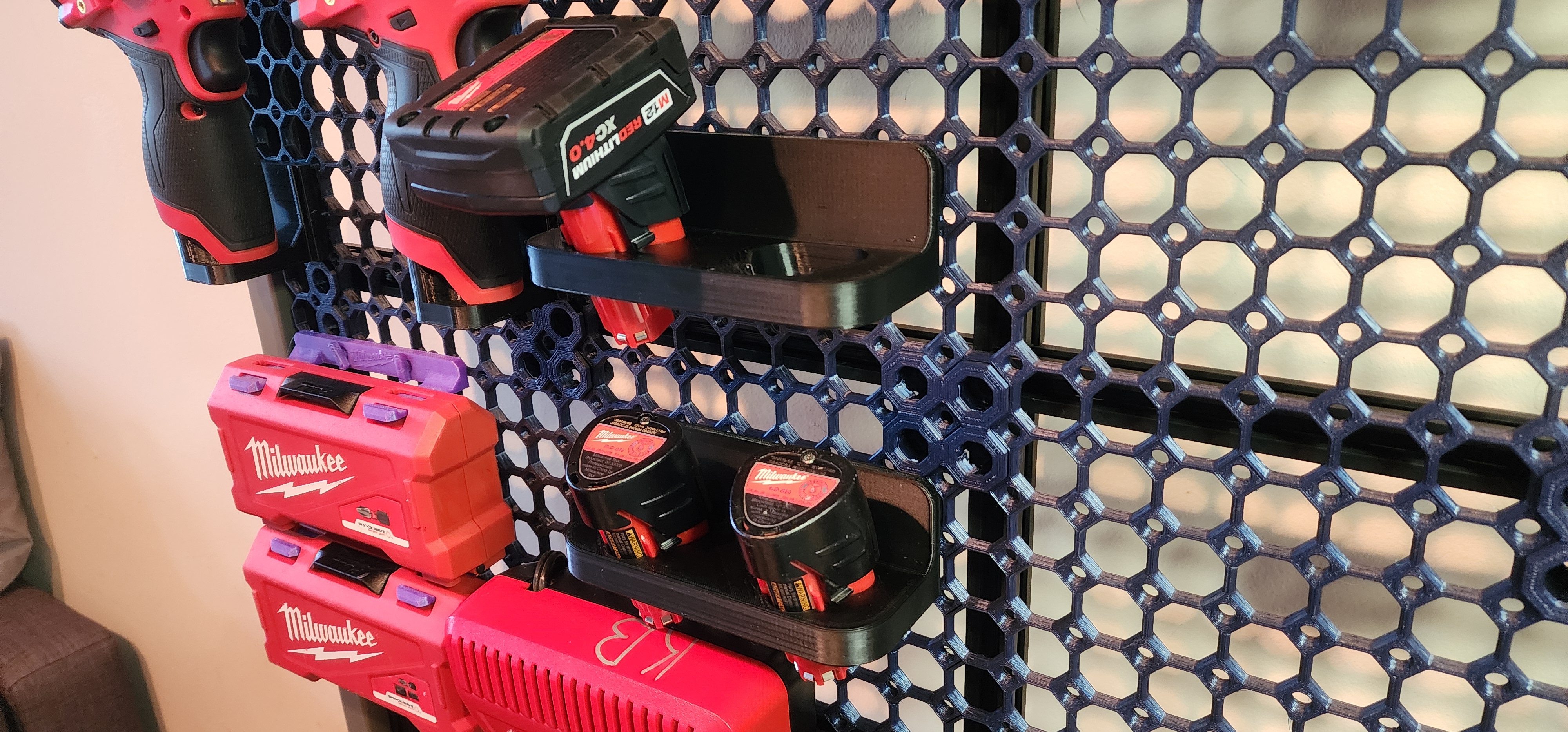 Angled Multi connect M12 battery holder