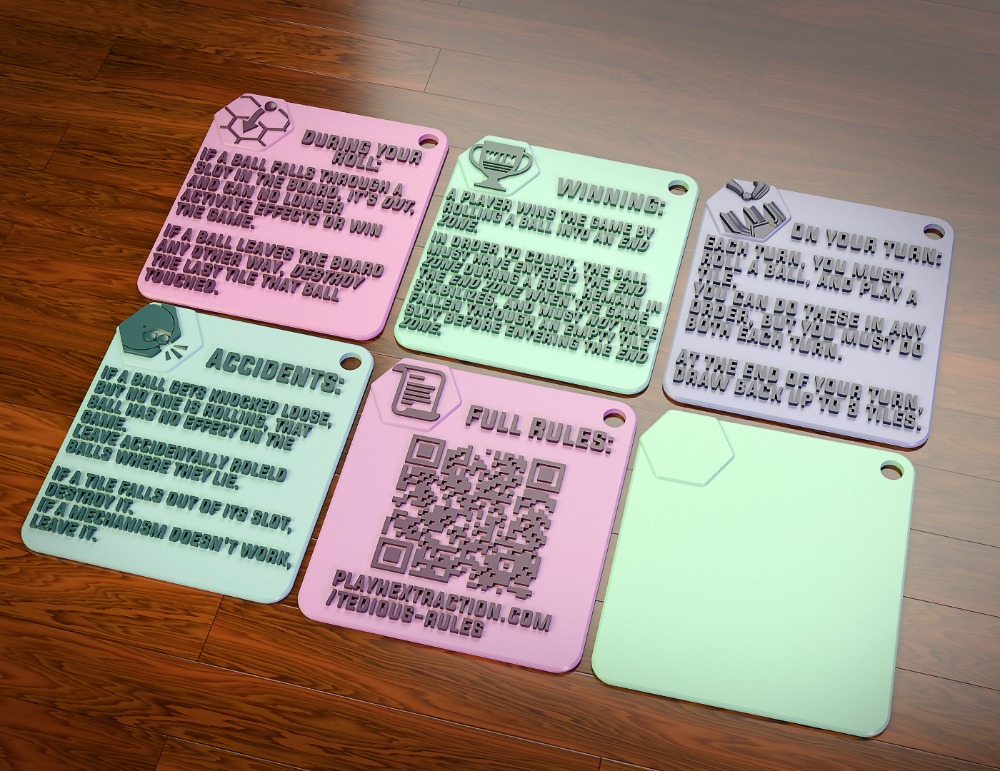 Hextraction Gameplay Rules Cards