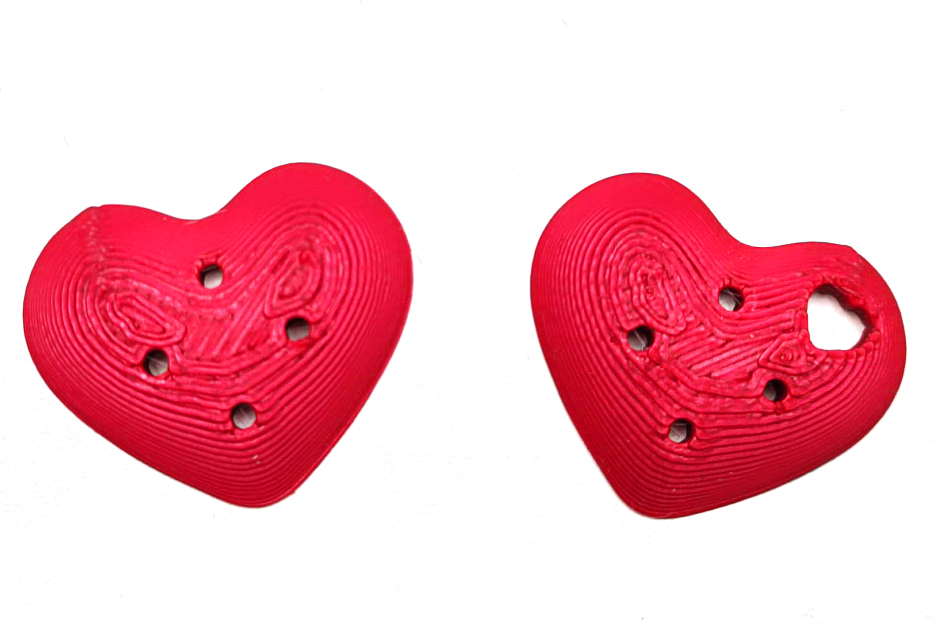 3D heart button valentines day