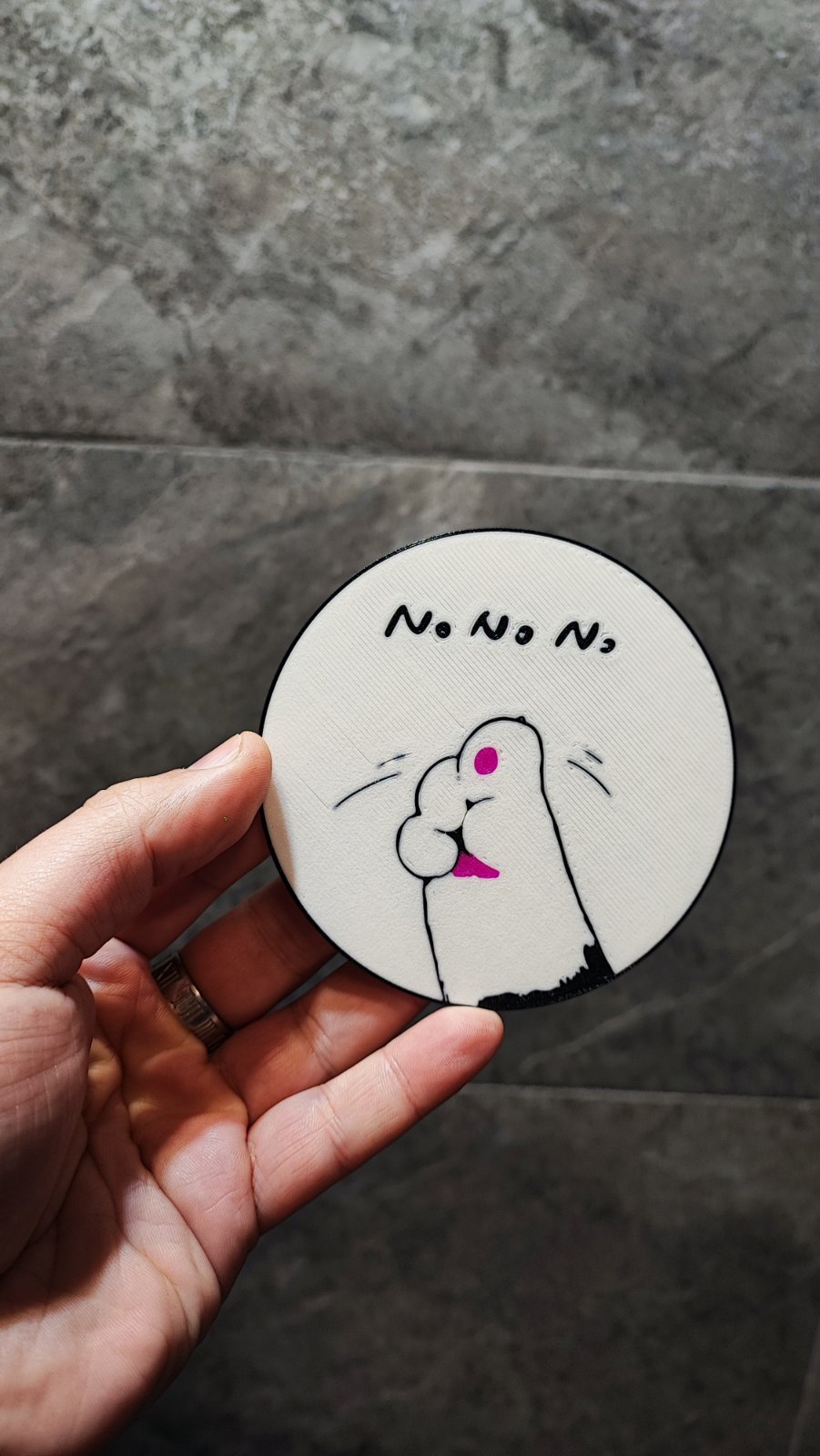 Miniatura 3 do modelo 3D Cat coaster
