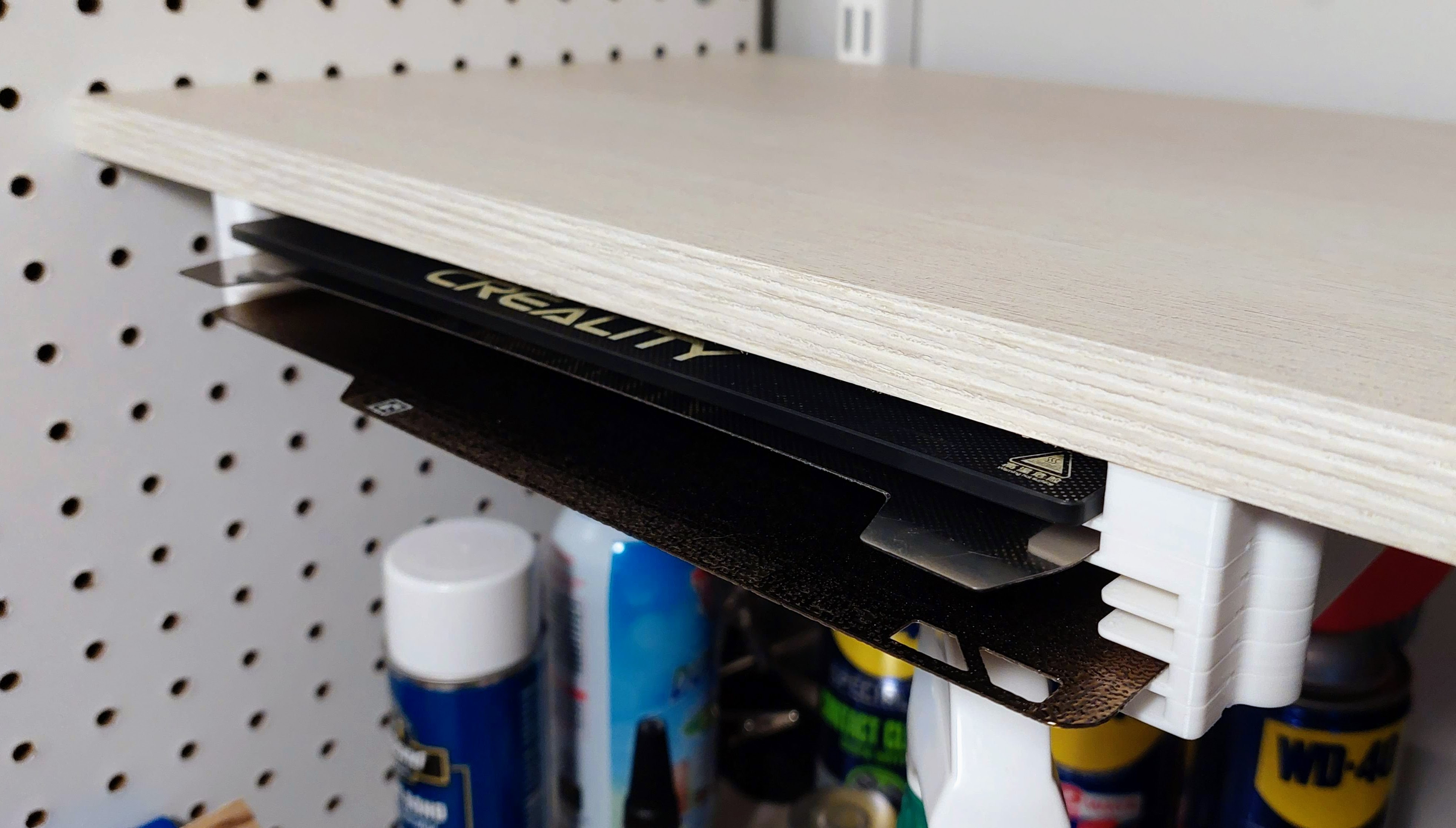 Stackable Holder/Storage of Build Plates for Under Shelving - REMIX