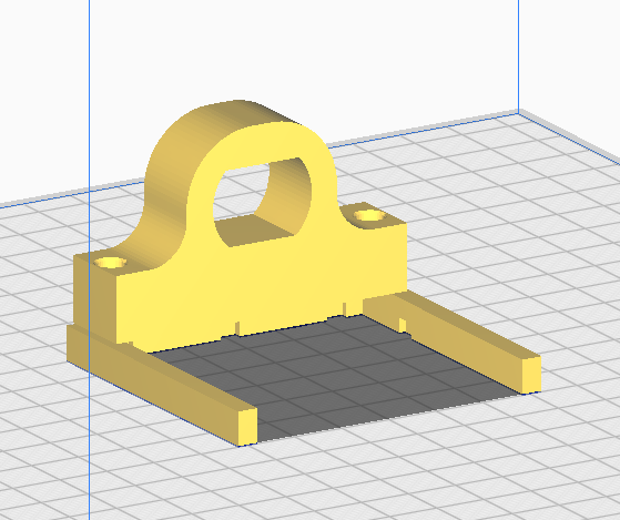 DC motor mount with breadboard attachment.