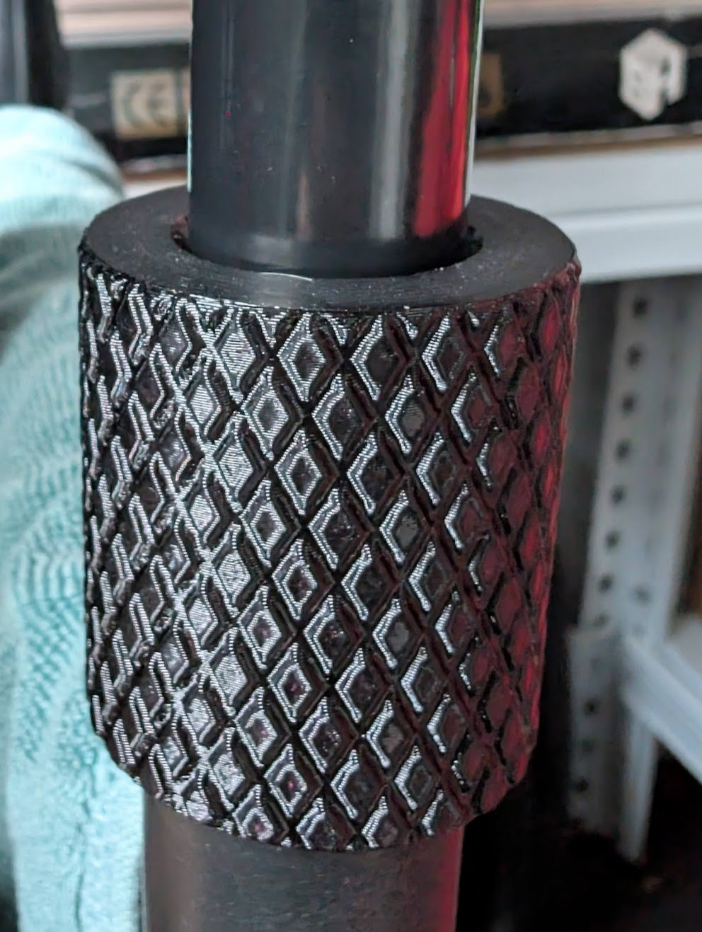 Friction collet for pipe-based clothes hanging rack