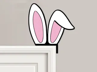 Easter Bunny Ears Door Corner Topper