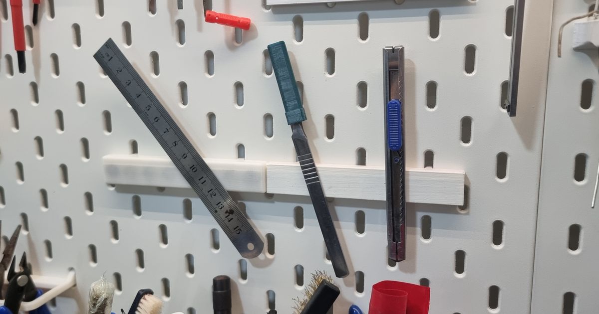 IKEA Pegboard rail by Ishai Download free STL model