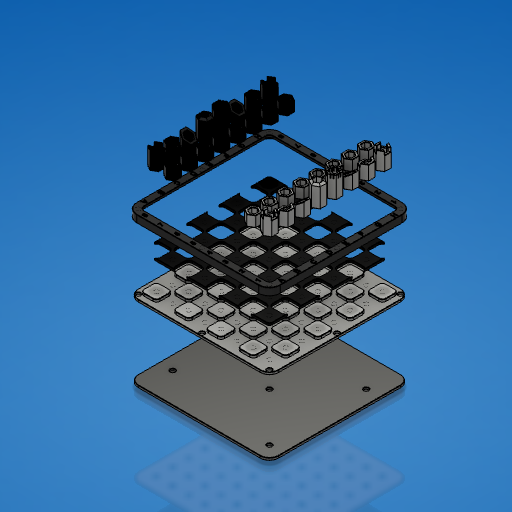 small modern minimalistic magnetic chess set