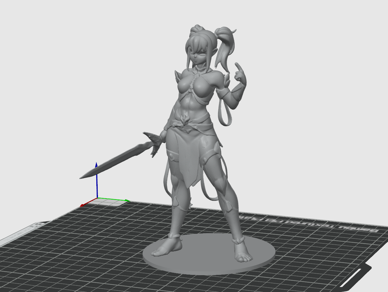 Anime styled beast hunter woman