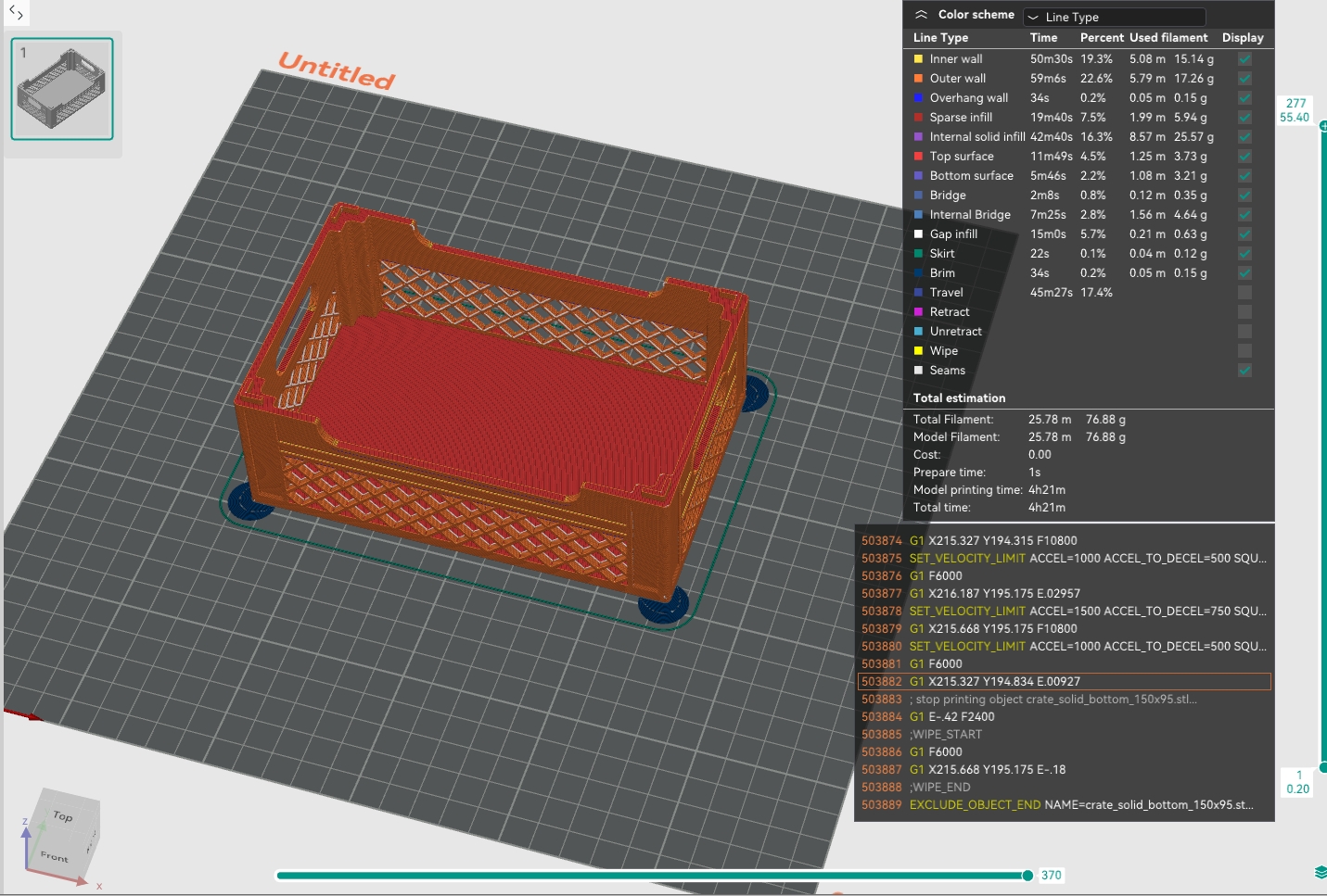 Miniatura 5 do modelo 3D Stackable Crate (less material) | REMIX