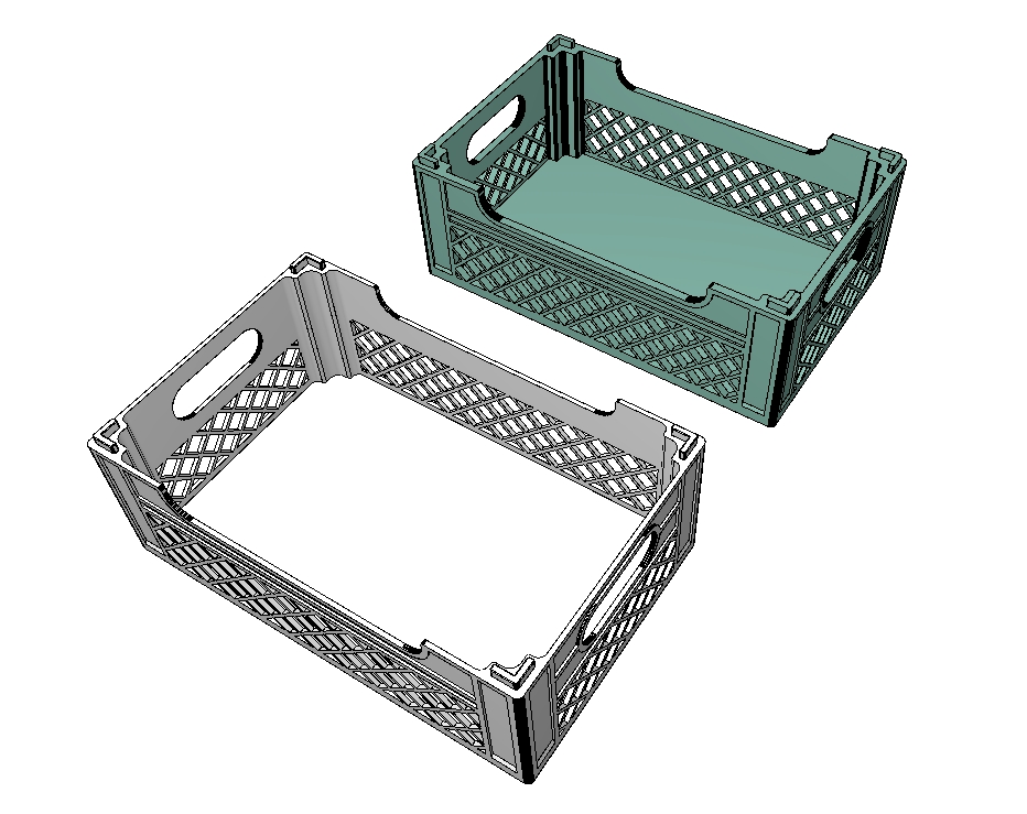 Miniatura 6 do modelo 3D Stackable Crate (less material) | REMIX