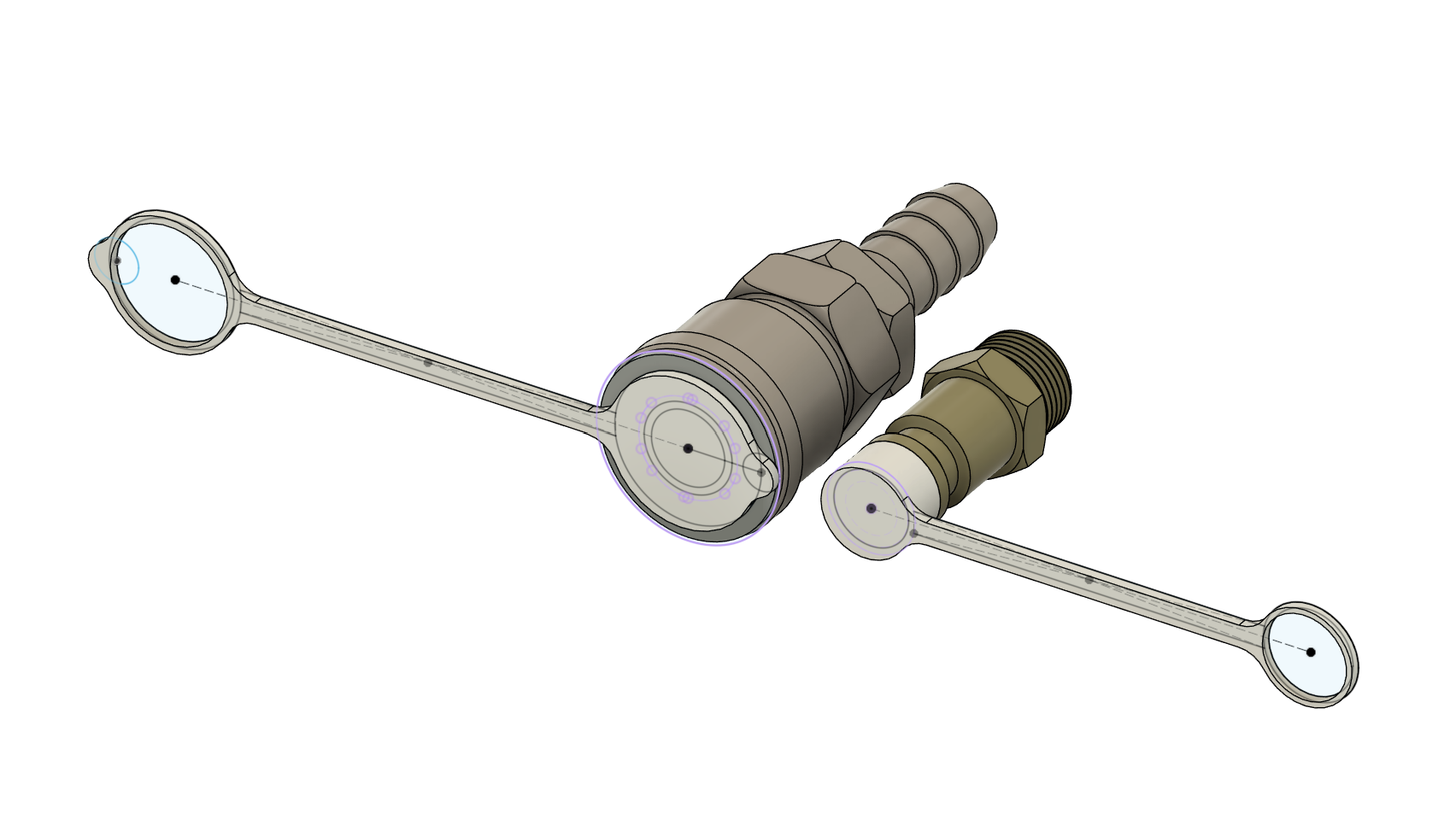 Tethered EURO Coupler air Cap / fitting / plug