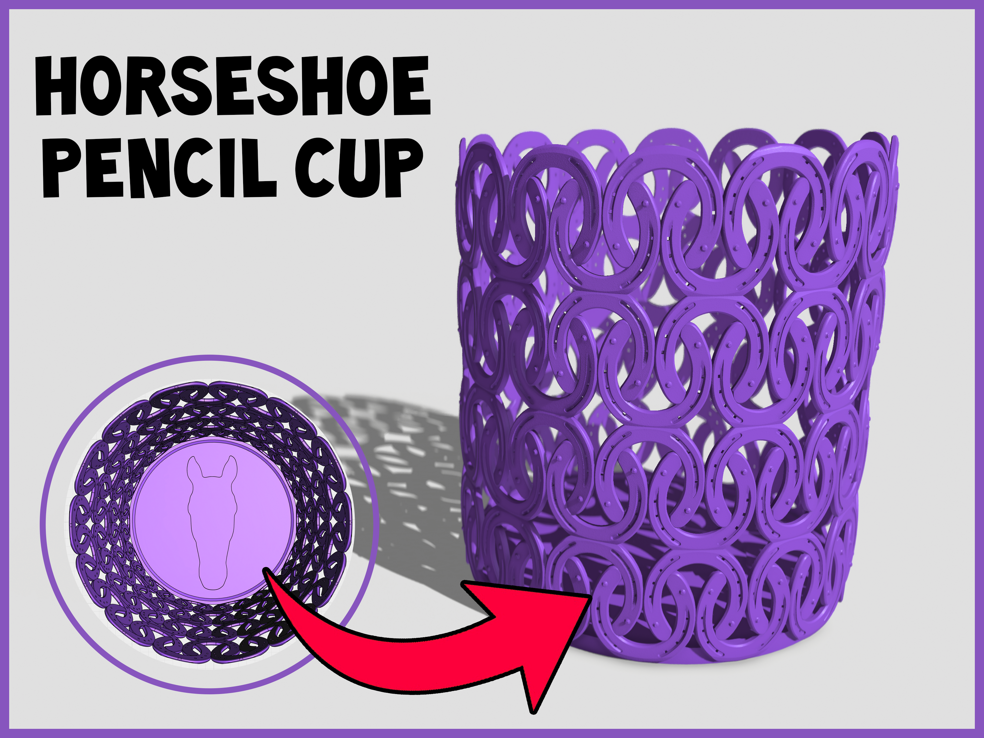 Horseshoe Pencil Cup