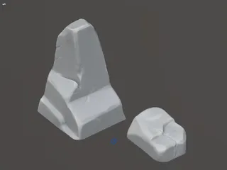 Cartoon rock stones