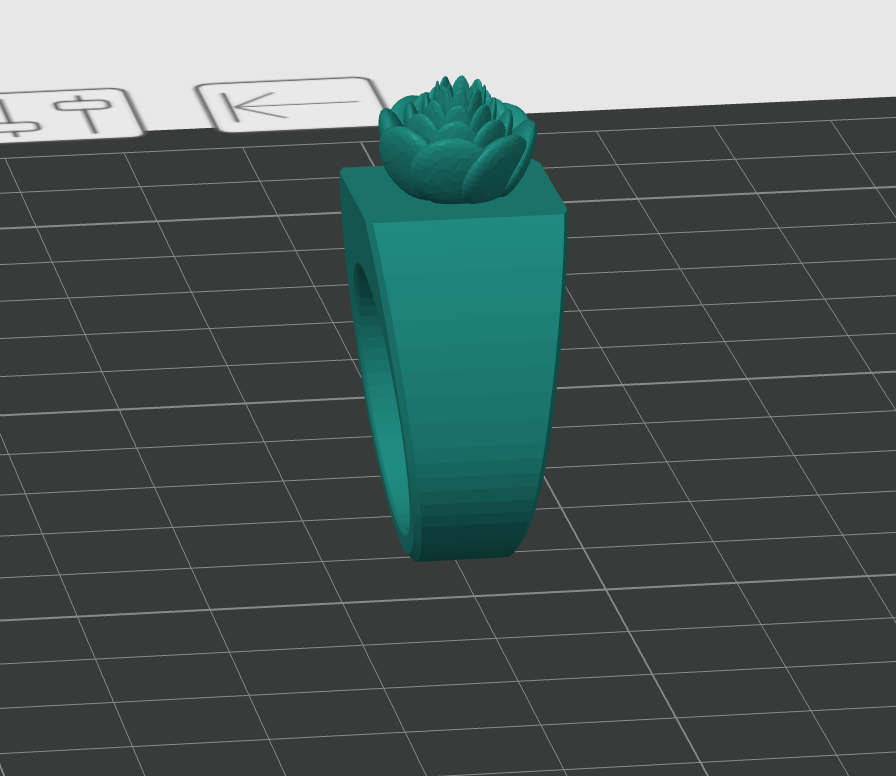 Miniatura 2 do modelo 3D Beautiful flower ring
