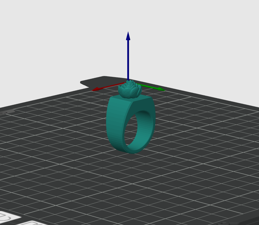 Miniatura 3 do modelo 3D Beautiful flower ring