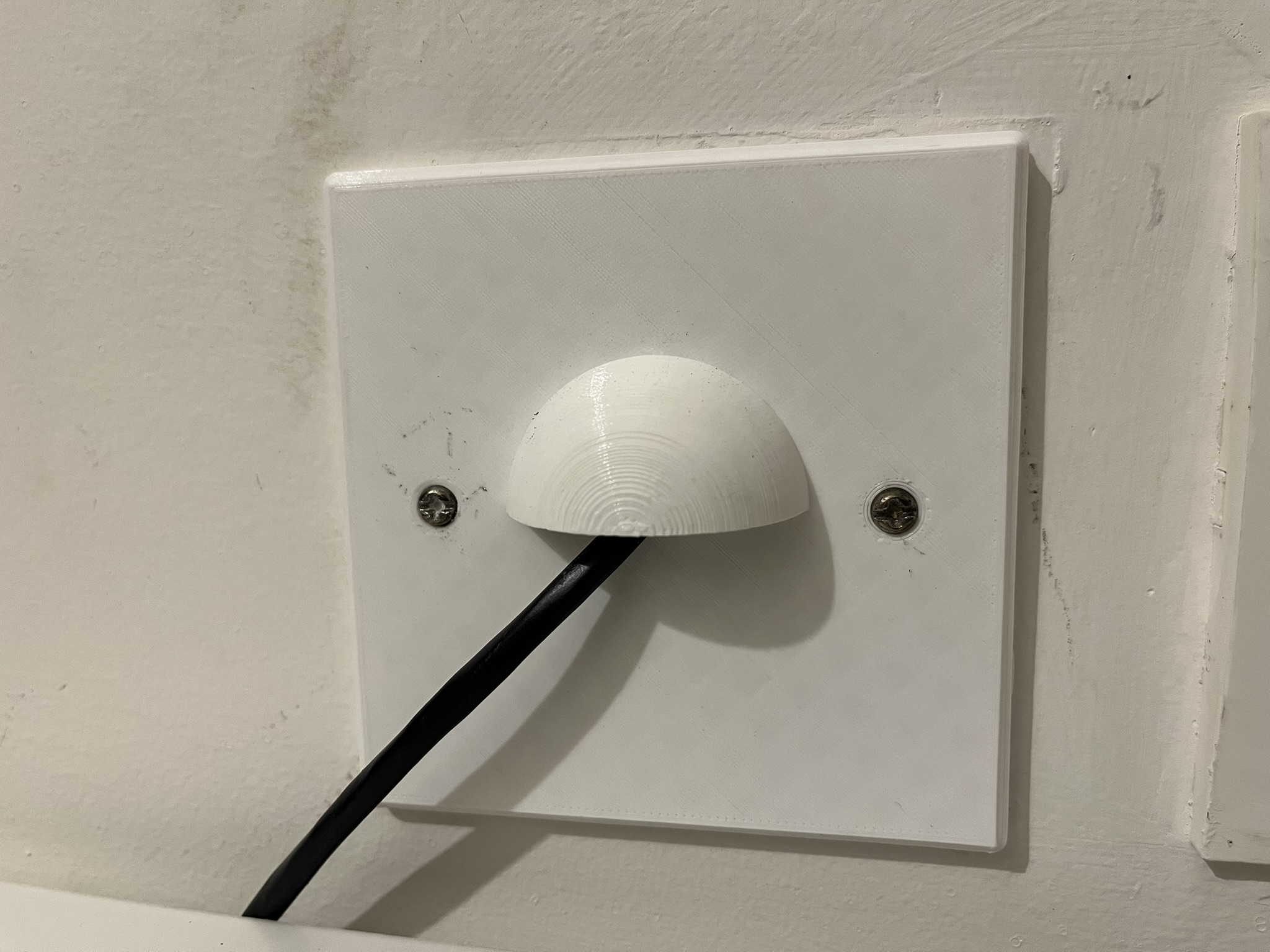 Parametric Wall Plate Cable Pass Through
