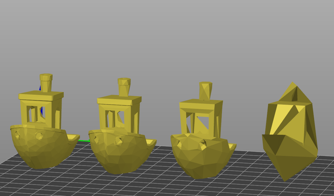 Very low poly benchy