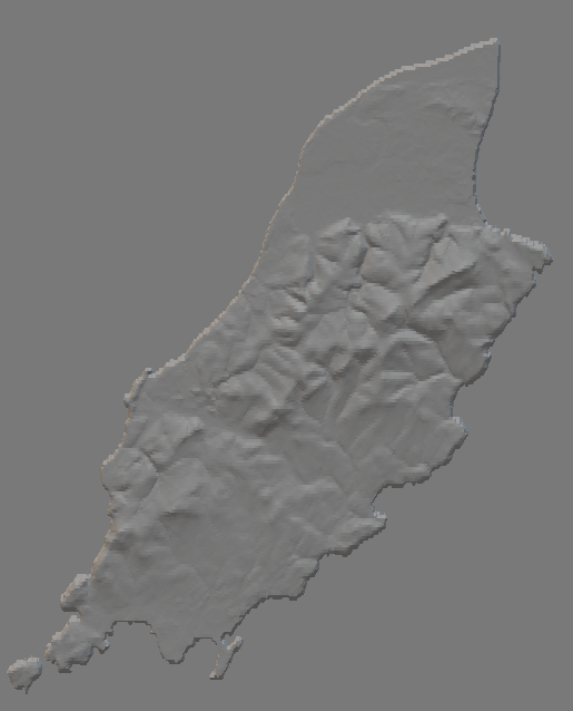 Isle of Man Topographical Map