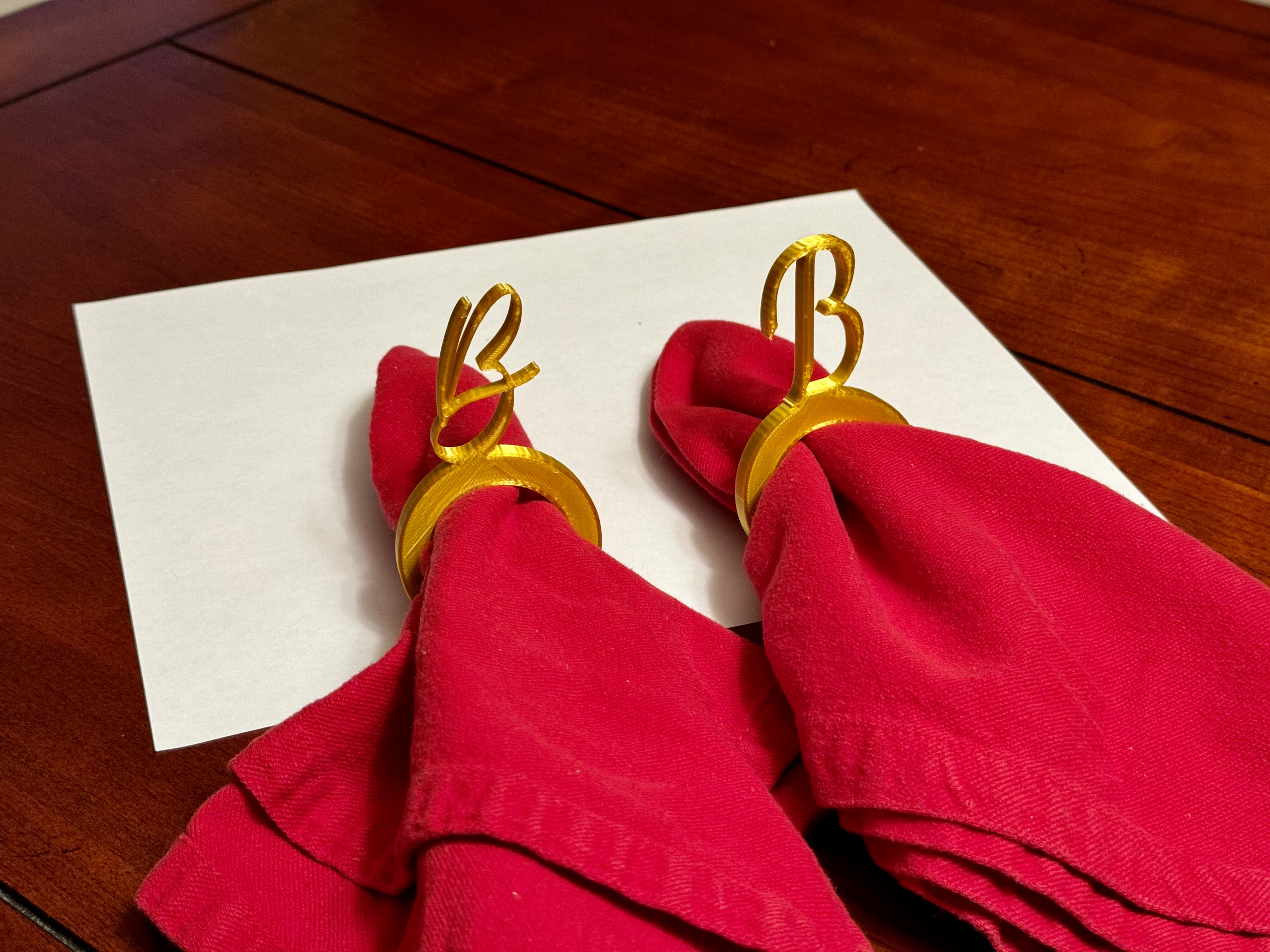 Initialed Napkin Ring — thumbnail 4