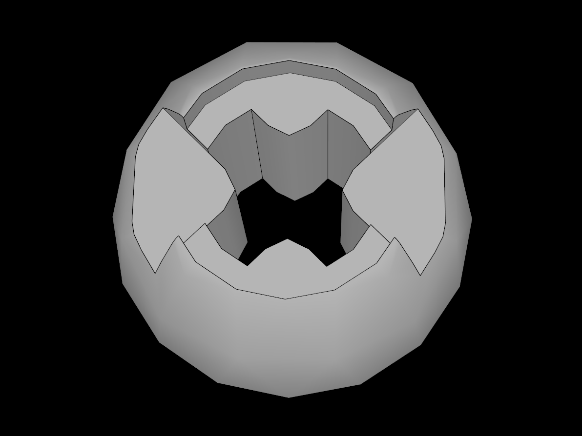 Lego Compatible (53585.dat) Technic Ball Joint with Axlehole Open