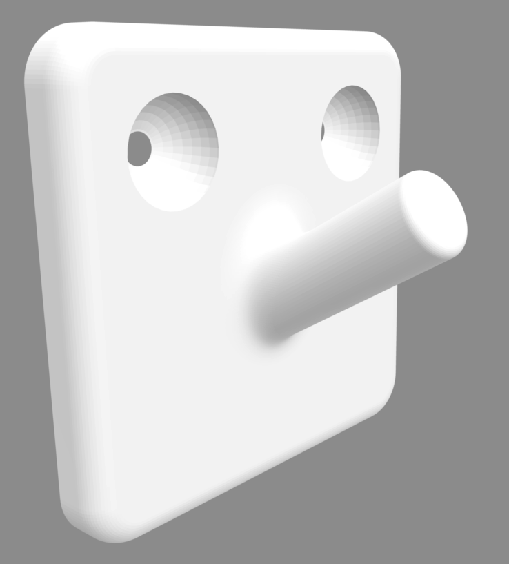 Small Wall Hook with holes