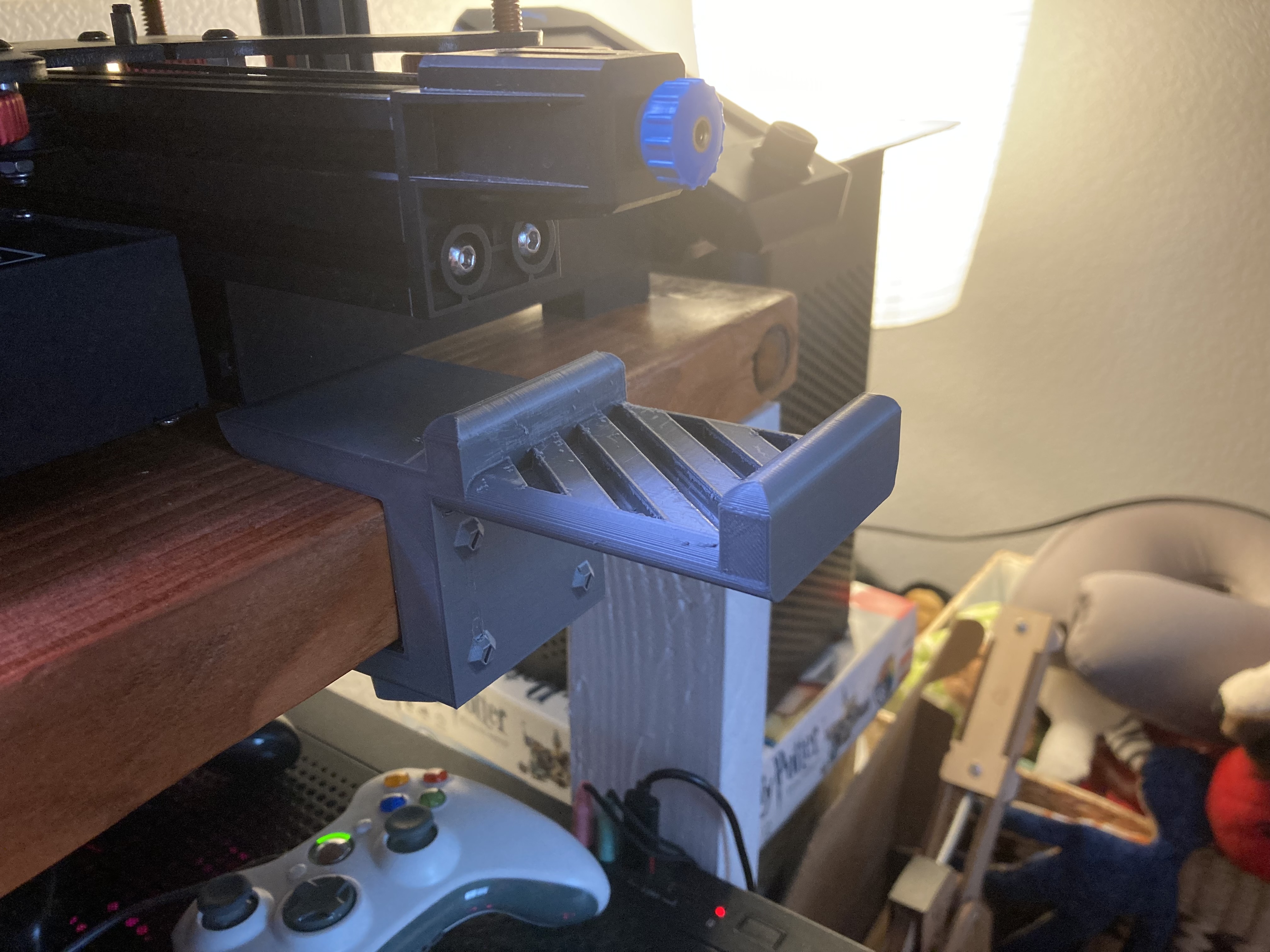 Industrial-themed Headphone Holder