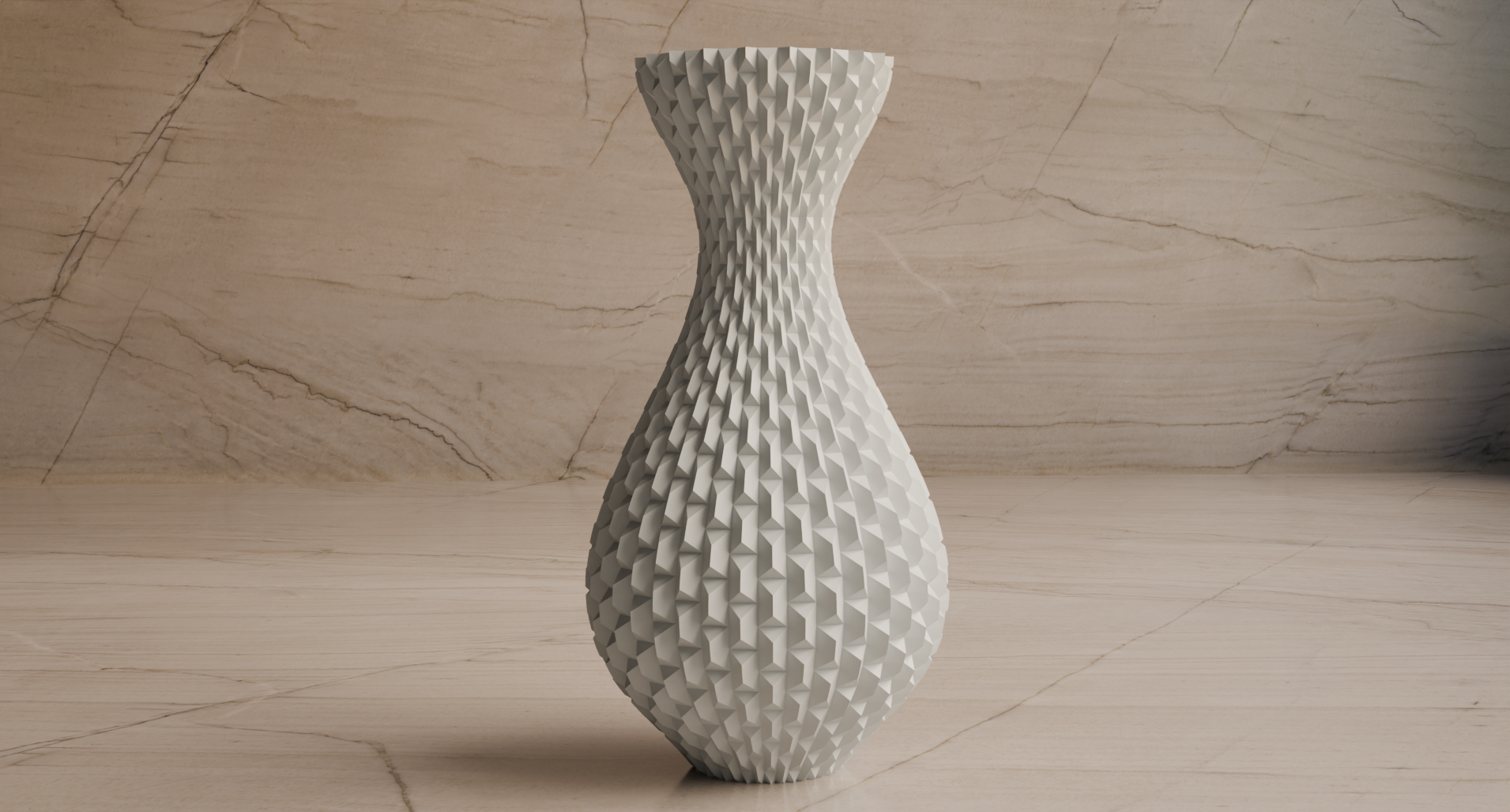 Miniatura 2 do modelo 3D vase with rectangular pattern