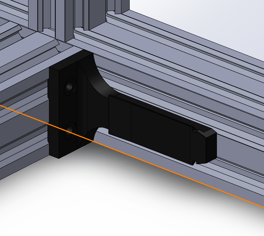 Modular Snap Together Raspberry Pi Case Mounting Rails 3D model thumbnail