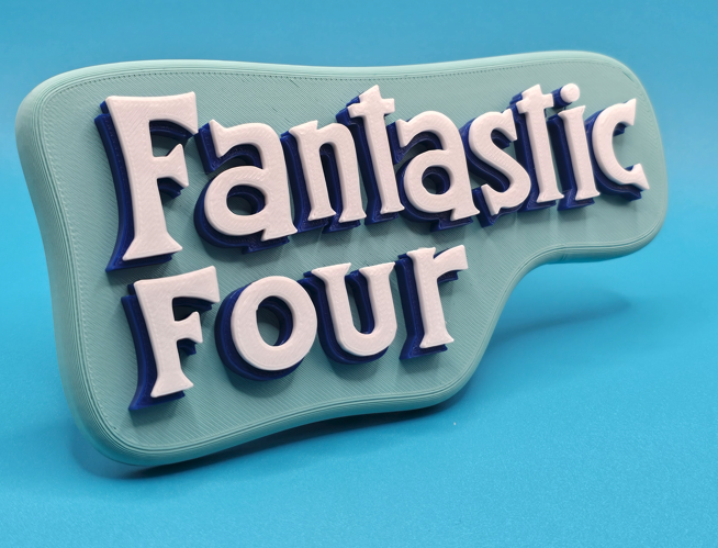 Fantastic Four 3D Logo (Single Extruder)