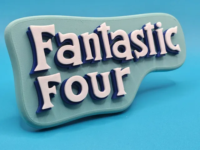 Fantastic Four 3D Logo (Single Extruder)