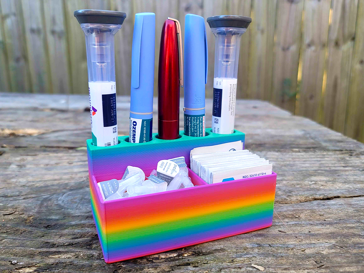 Insulin/Injection Pen Stand with Needle/Swab Box