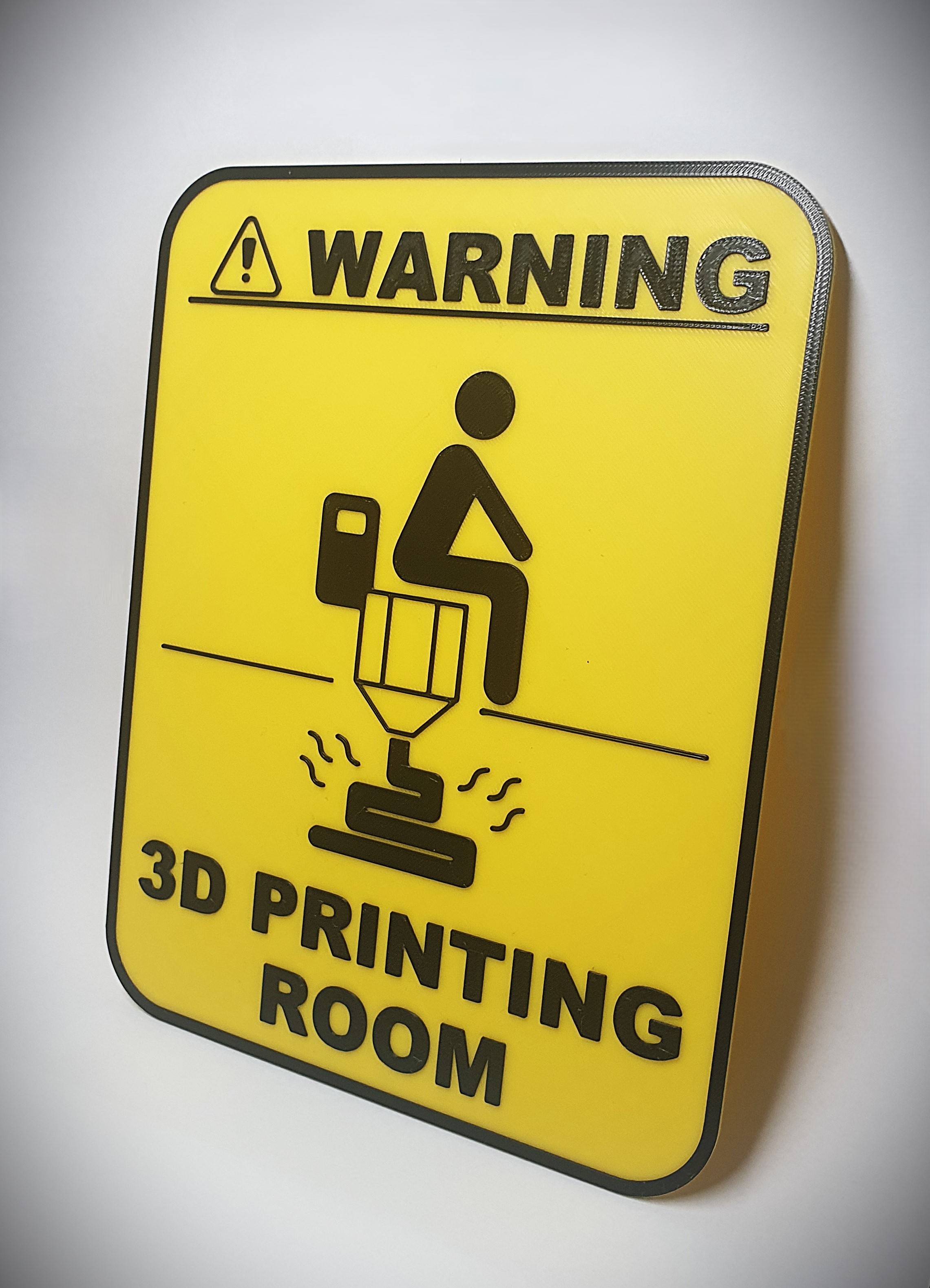 Toilet Door Sign - Warning! 3D Printing Room.