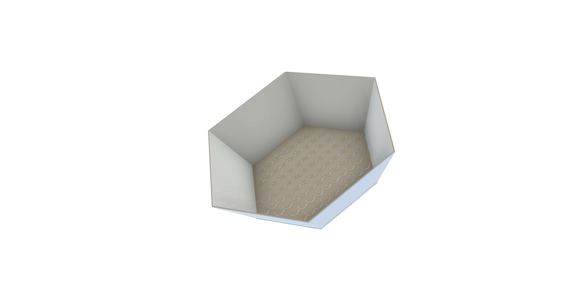 Hexagon style pot or tray by Nozzle | Download free STL model ...