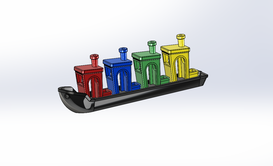 Multi Material Benchy - Rainbow Benchy