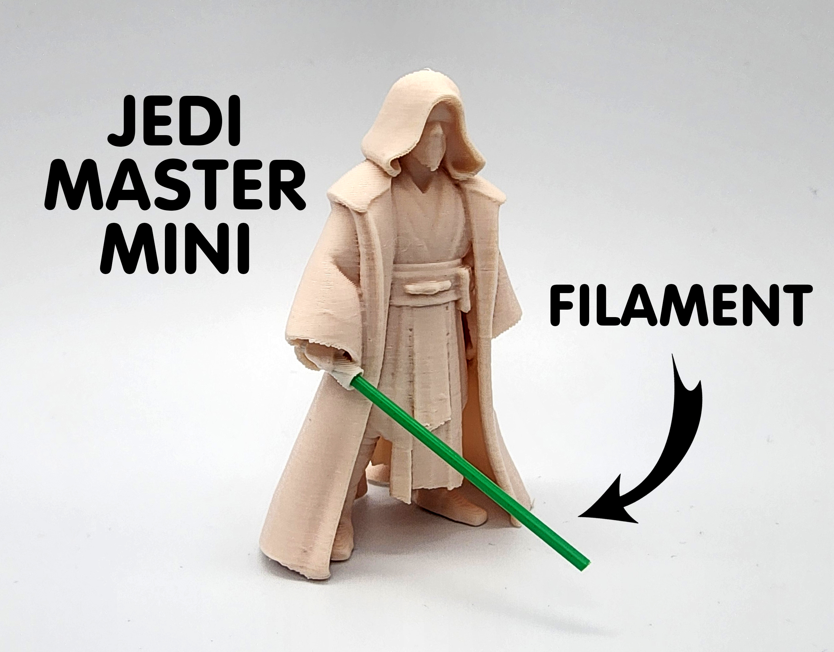 Jedi Master Miniature w/Filament Lightsaber