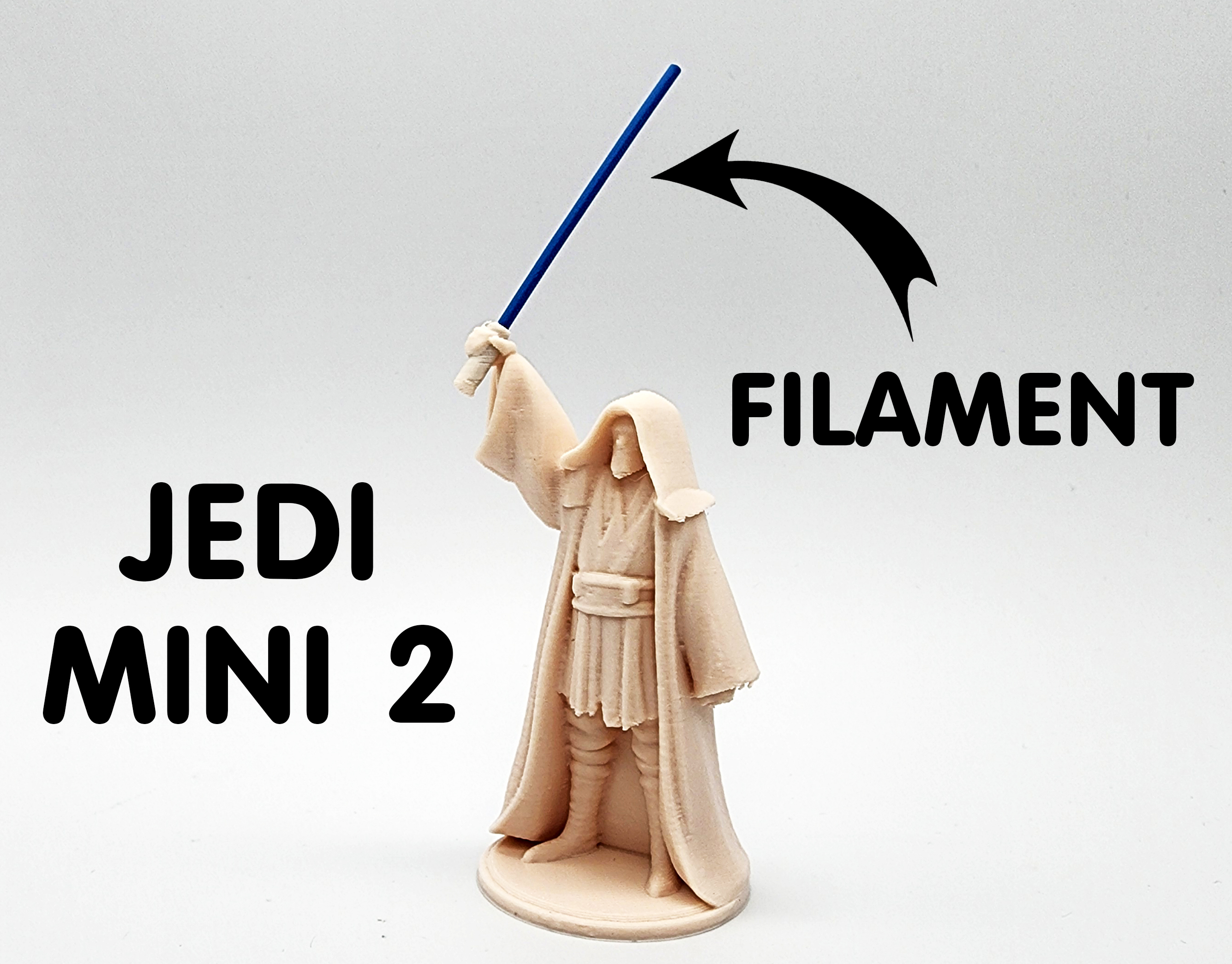 Jedi Miniature #2 w/Filament Lightsaber
