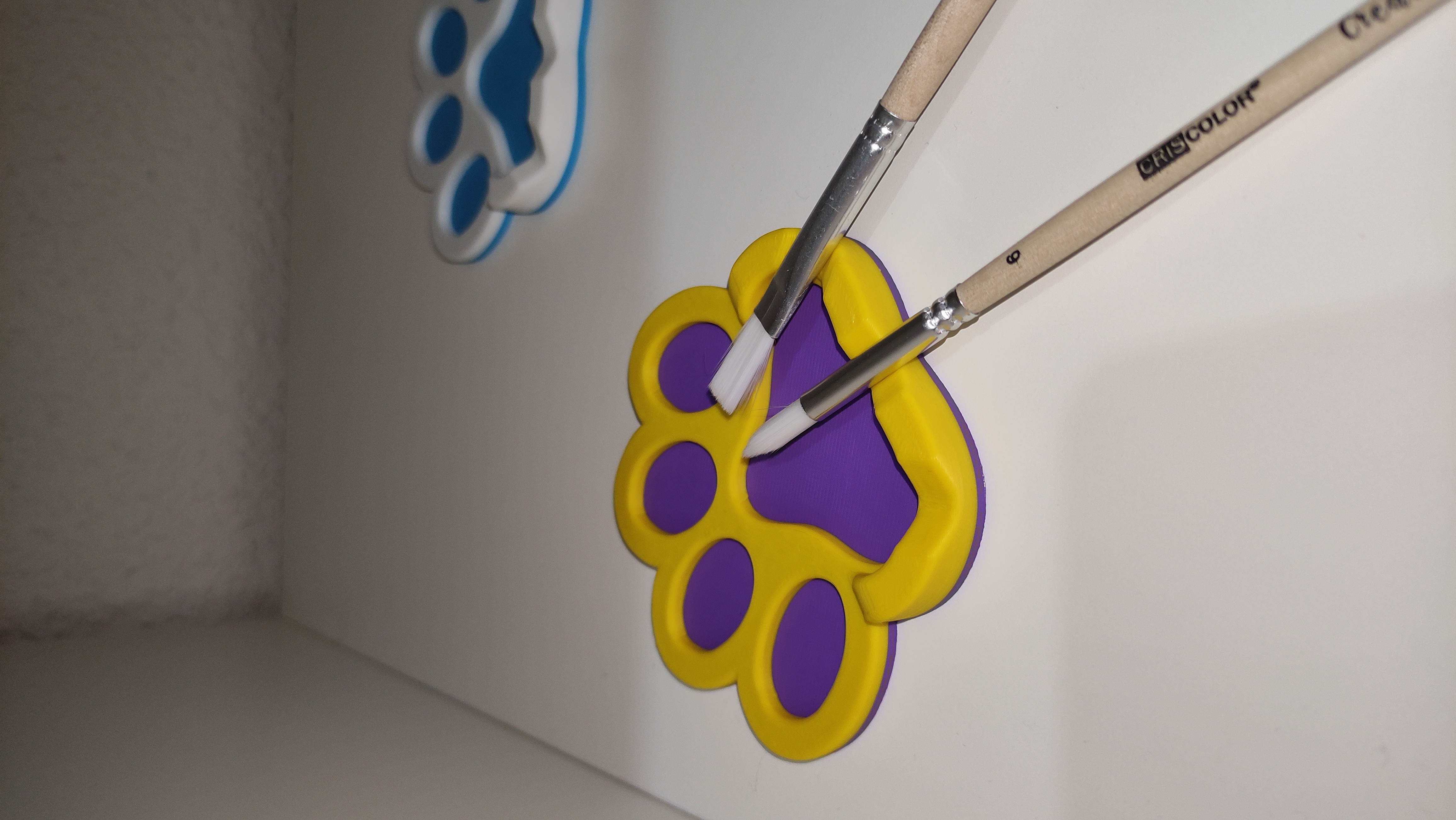 Soporte pincel huella perro (puppy brush holder)