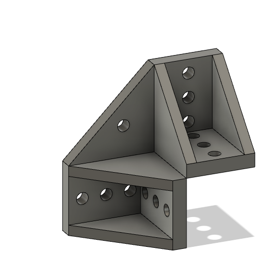 2020 extrusion 3 way mount