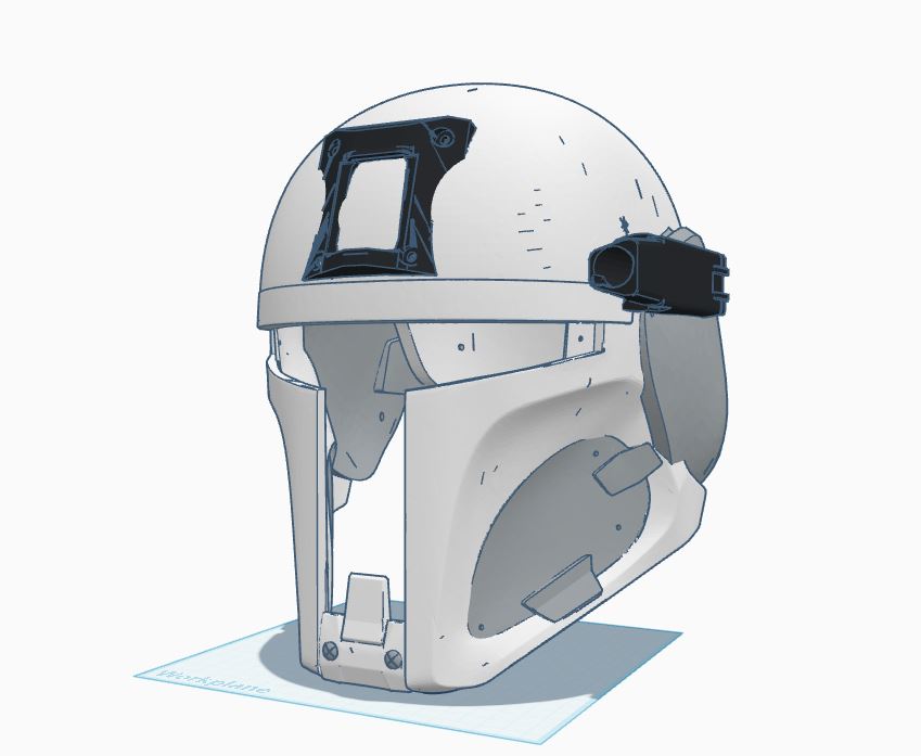 Tactical Mandalorian Helmet with space for LASER