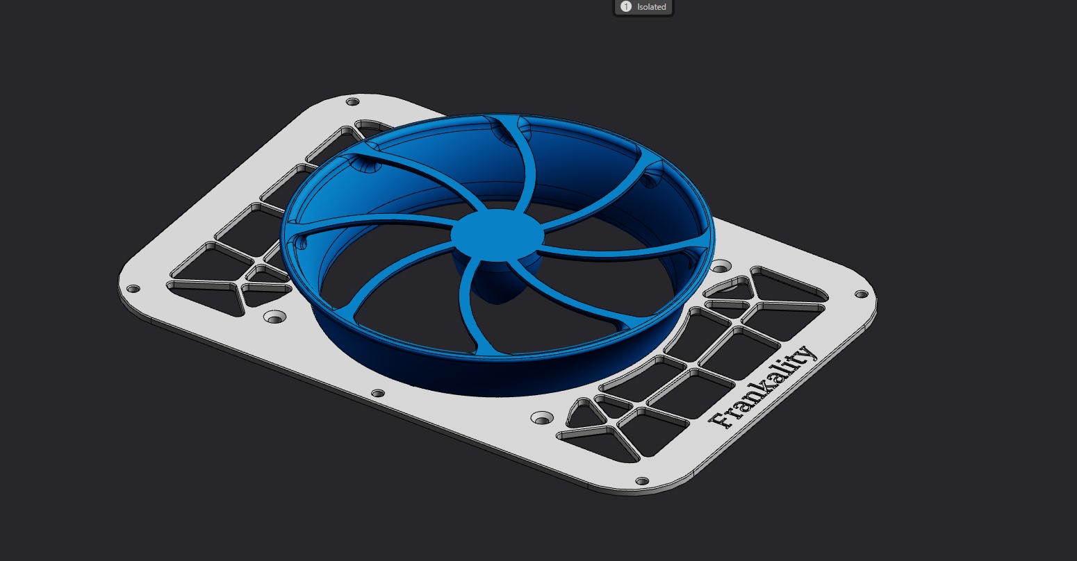 Qidi Plus 4 MCU cover 120mm fan