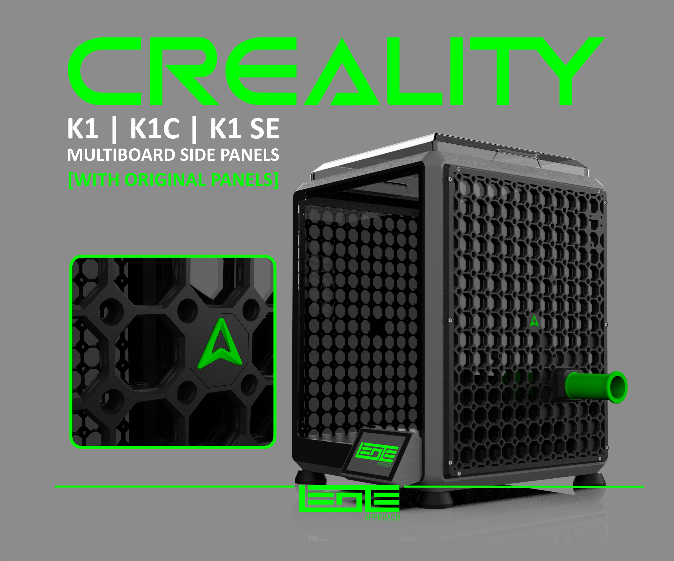 CREALITY K1 | K1C | K1SE - MULTIBOARD PANELS [WITH THE ORIGINAL PANELS + SPOOL HOLDER]