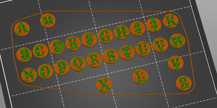 Miniatura 2 do modelo 3D Alphabet Buttons