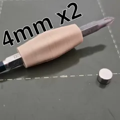 Mini Double 4mm Bits Holder with Magnetic Lock – Ultra-Compact & Easy Print