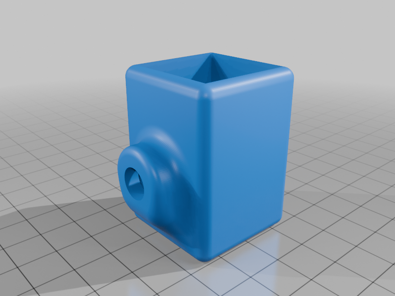Adjustable height furniture leg lock - 1in square tube with 22 mm round tube