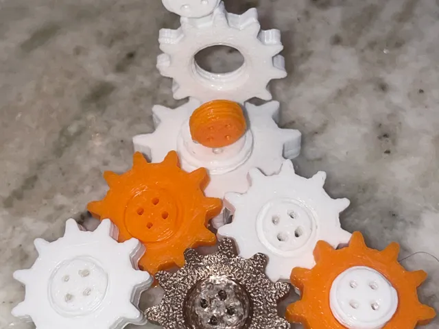 GEAR SCREW SHIRT BUTTON