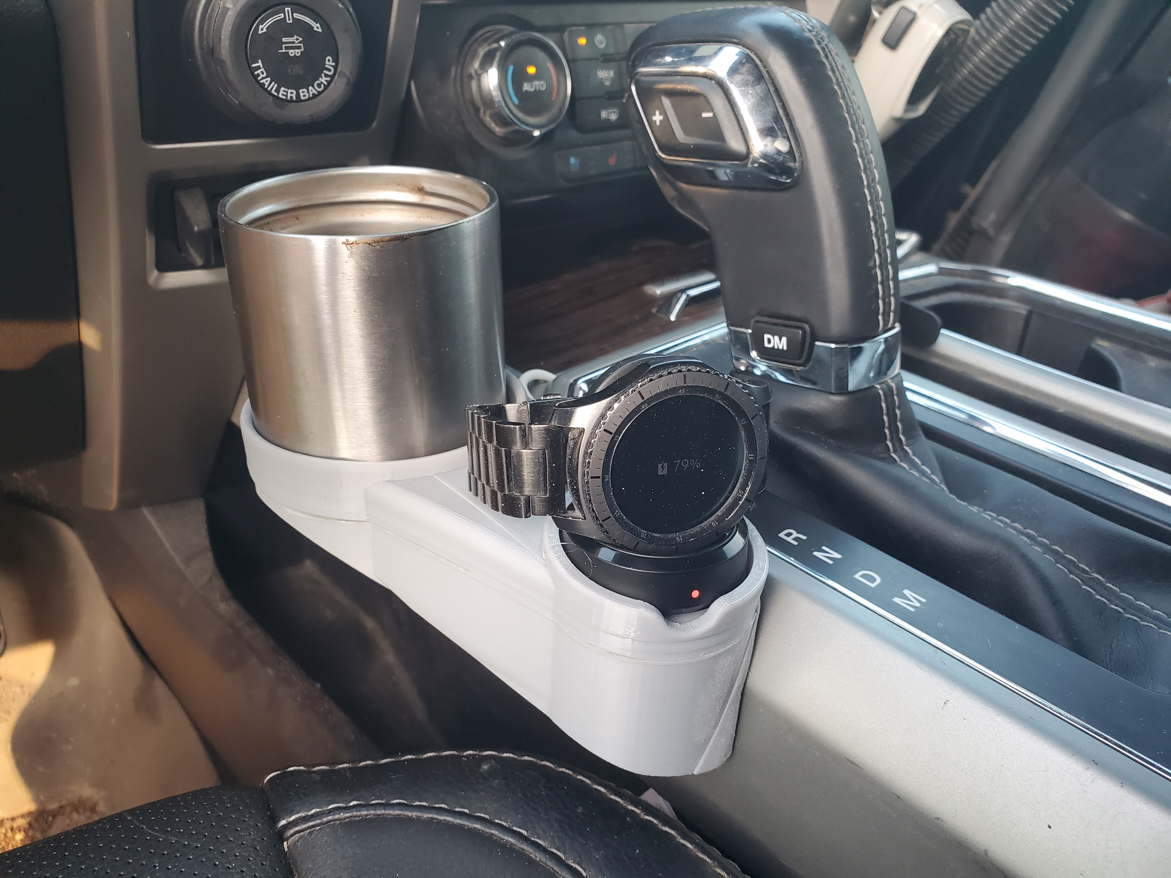 Cup Holder + Watch Charger Combo for F150