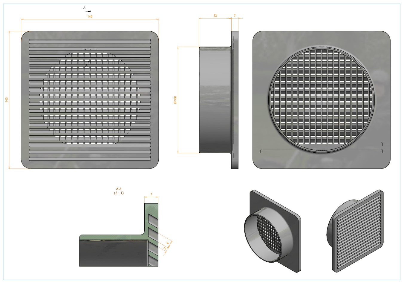 Ventilation grid
