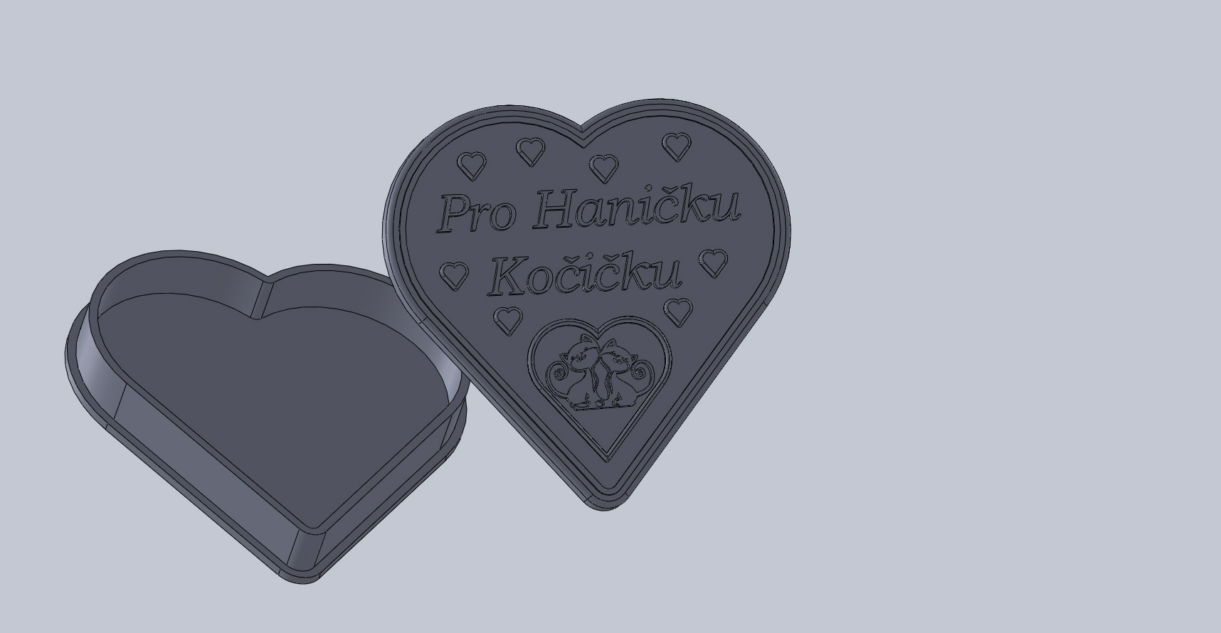 Krabice- srdce box-heart